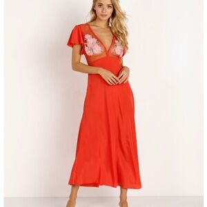 Cleobella Crush Midi Dress, Spice XS